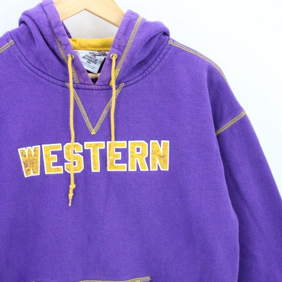 Vintage Sportco Authentic Hoodie Sweatshirt Women's Purple Western Embroidered M - Picture 2 of 10